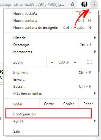 Configuracion Google Chrome