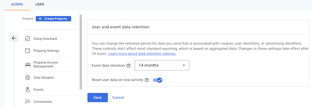 Data retention duration